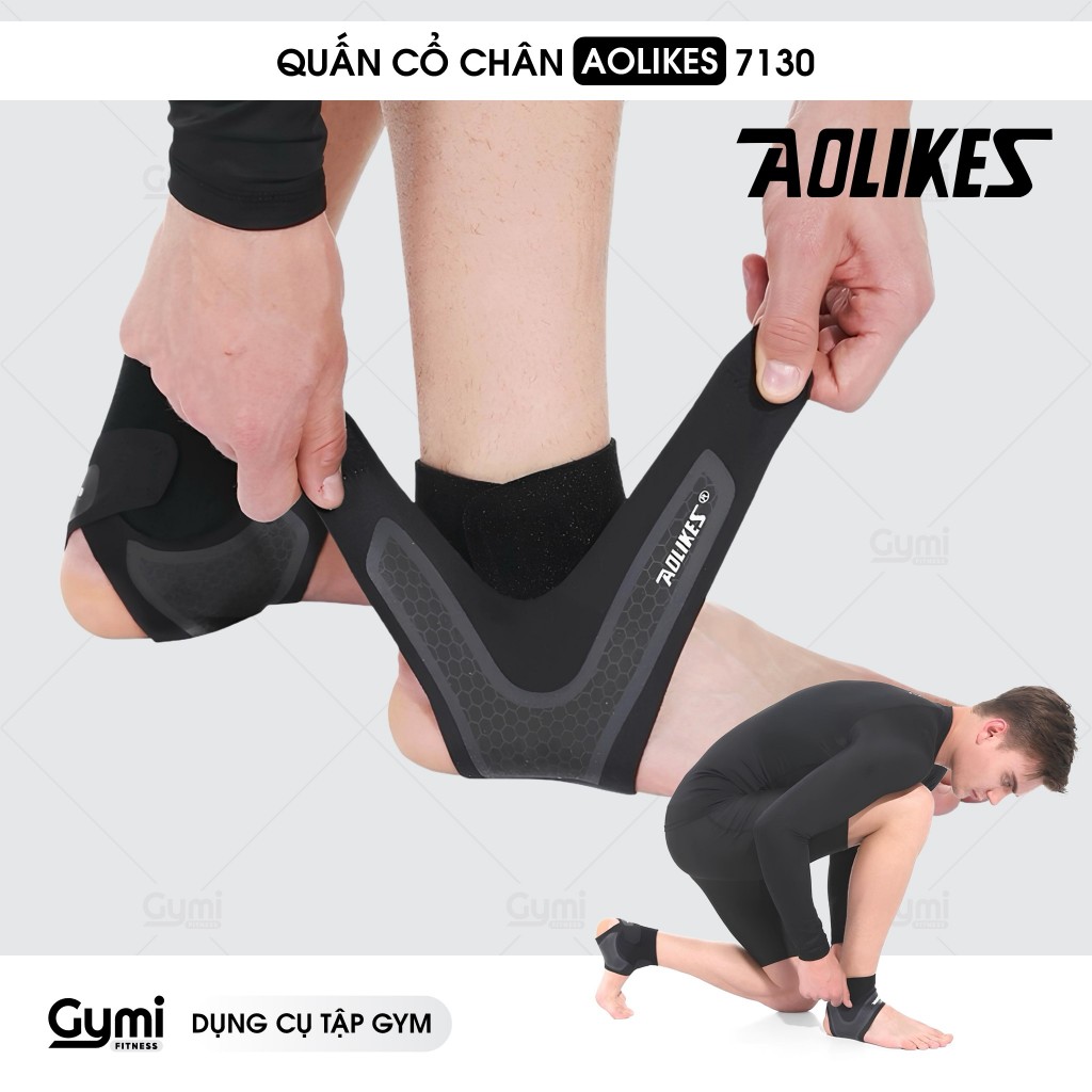 Băng Quấn Cổ Chân Aolikes 7130 - Đai Hỗ Trợ Mắt Cá Chân Tập Gym, Thể Thao, Đạp Xe, Chạy Bộ - AL7130