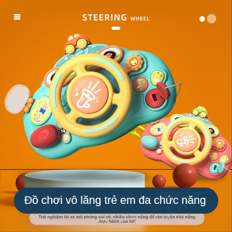 Đồ chơi vô lăng lái xe di động có nhạc giáo dục sớm cho bé, Bộ điều khiển lái xe, quà tặng cho bé