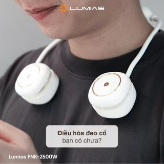 [Quà Tặng Được Gửi Đi Sau Khi Đơn Hàng Hoàn Tất] Quạt đeo cổ Lumias FNK-2500W màu trắng có thể gập lại