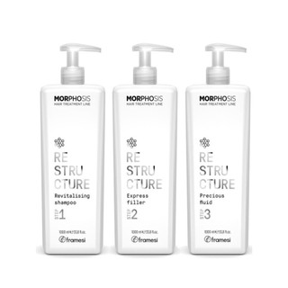 Combo Dầu Gội Xả Framesi phục hồi tái tạo cấu trúc tóc, dành cho tóc hư tổn MORPHOSIS REVITALISING RESTRUCTURE 1000ML
