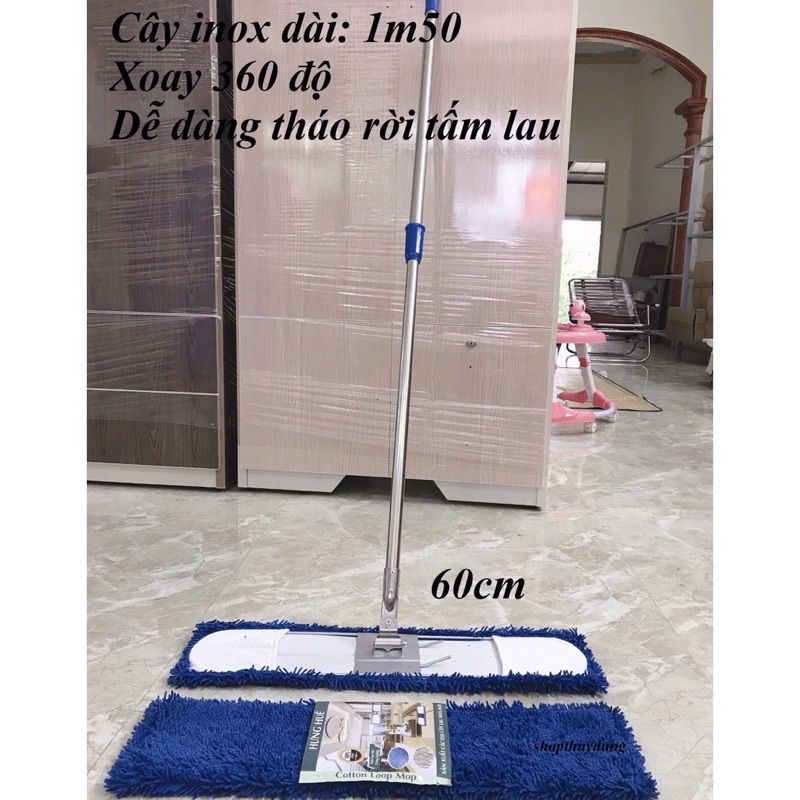 Cây lau nhà công nghiệp 60cm, 45cm ,  chính hãng , Siêu Bền