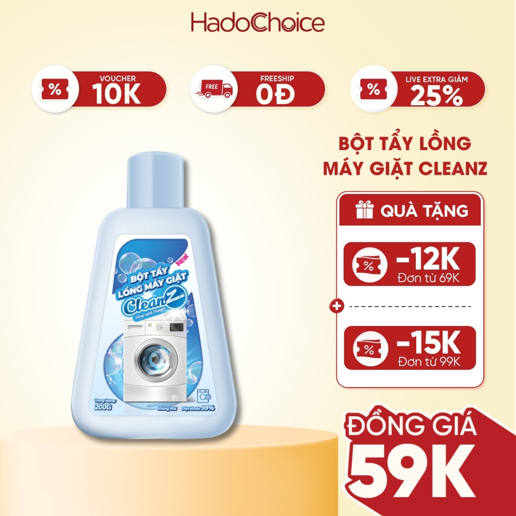 Bột Tẩy Lồng Máy Giặt Cao Cấp CleanZ Giúp Làm Sạch Và Loại Bỏ Cặn Bẩn ...