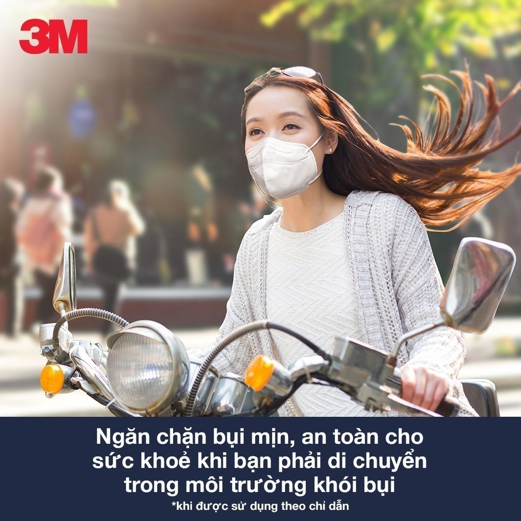 Ảnh [Quà Tặng] Khẩu trang 3M™, đạt tiêu chuẩn KN95, trắng/ đen, Ngăn ngừa bụi mịn, mầm bệnh trong không khí, khói bụi,... 4