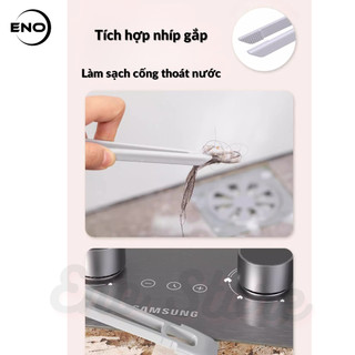 Cây Chà Sàn Nhà Tắm Đa Năng – Kèm Nhíp Gắp Vệ Sinh Cống, Chổi Cọ Nhà Vệ Sinh Xoay 360°