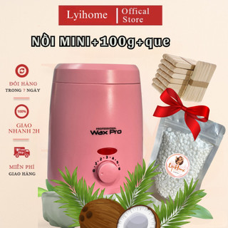 TẶNG 100g-NỒI MINI 200cc nấu sáp tiện dụng, sử dụng điện,sáp dừa trắng cao cấp bám lông tôt lyihome
