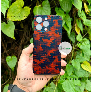 Tấm dán Skin Camoflage Cam Đen 15promax , 14promax , 13promax , 12promax , 11promax - FukiShop