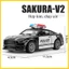 Đồ chơi xe cảnh sát SAKURA-V2 chất liệu hợp kim, chay cót, nhiều màu, tỷ lệ 1:55