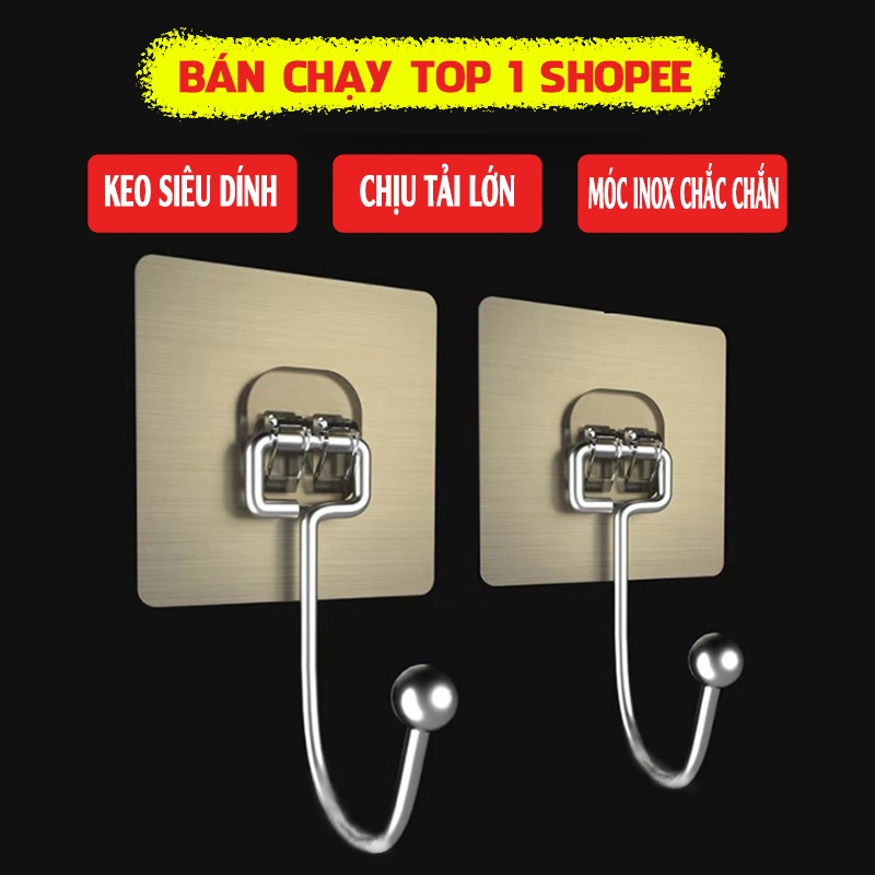 Móc inox dán tường treo đồ chắc chắn không cần khoan đục tiện lợi My ...