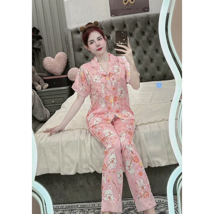 ẢNH THẬT đồ bộ tay ngắn thiết kế mới cao cấp , đồ bộ nữ hot trend, pijama nữ giá rẻ , đồ bộ lụa mềm mịn , pizama nữ xinh