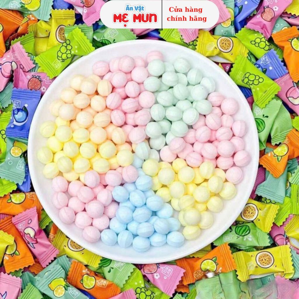 100G Kẹo Ngậm Trái Cây Không Đường Vitamin C Thơm Miệng, Kẹo Ngậm Mix Vị 12 Vị - Tiệm Ăn Vặt Mẹ Mun