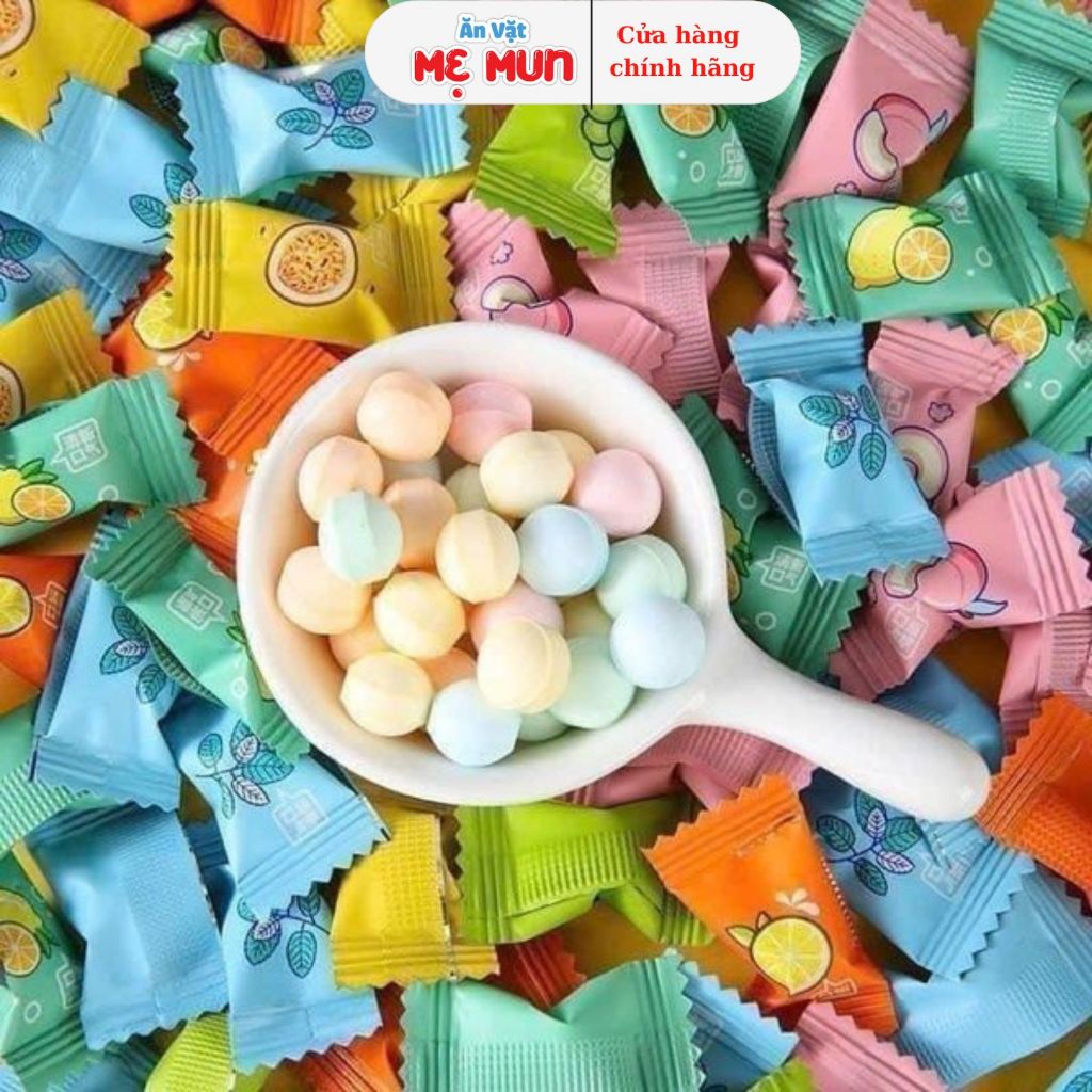 100G Kẹo Ngậm Trái Cây Không Đường Vitamin C Thơm Miệng, Kẹo Ngậm Mix Vị 12 Vị - Tiệm Ăn Vặt Mẹ Mun