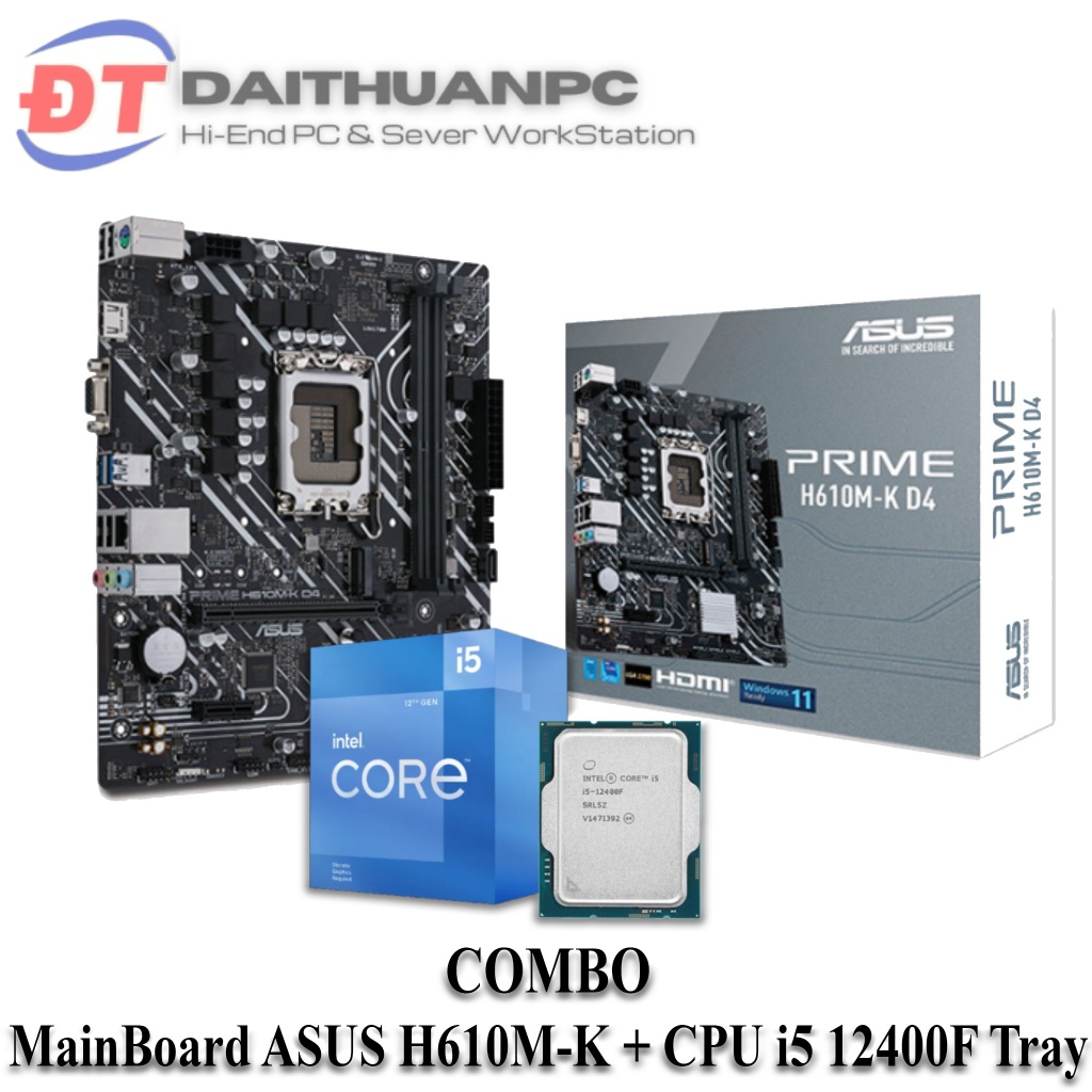 Combo Mainboard H610M-K + CPU intel Core i5 12400F Tray | Shopee Việt Nam
