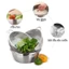 Rổ lưới tròn 2 quai, đựng đồ đa năng, chất liệu inox, có chân dưới đáy - tiện dụng, siêu bền