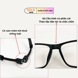 SaLe Kính Thể Thao 5 in 1 Có Nam Châm Cố Định Kela Pickleball Gọng Nam Nữ Nhựa Dẻo Bền Siêu Nhẹ Chịu Lực Tốt