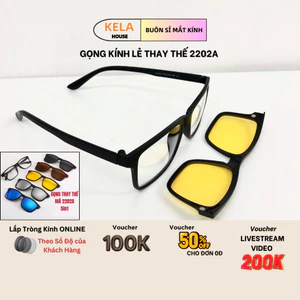 Gọng Kính Lẻ 6 Trong 1 Có Nam Châm Kela Tháo Lắp Tiện Lợi Phù Hợp Cho Cả Nam Và Nữ - 2202A