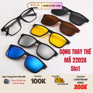 Gọng Kính Lẻ Mắt Nam Châm Râm 6 Trong 1 Siêu Đẹp Siêu Chịu Lực Siêu Bền Kela Phù Hợp Cho Cả Nam Và Nữ-2202A