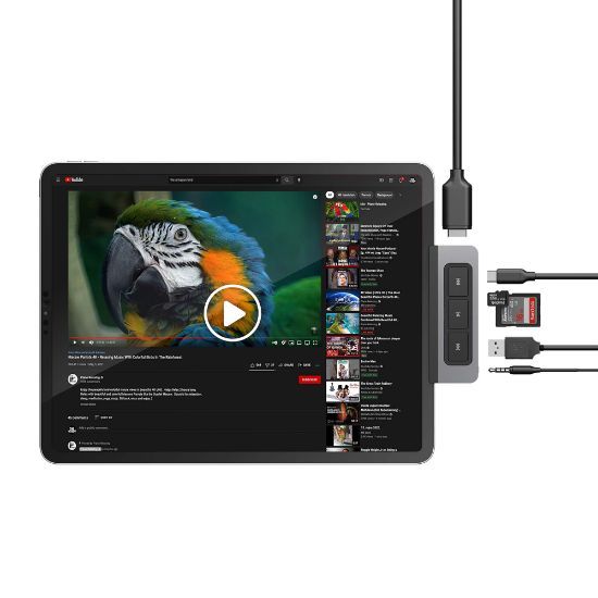Ảnh Cổng chuyển Hyperdrive Media 6-in-1 HDMI 4K/60Hz USB- Hub đa phương diện – HD449 4