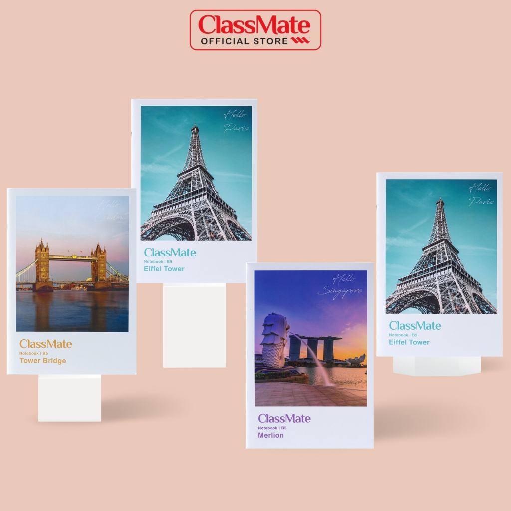 Vở Kẻ Ngang 200 Trang Classmate Quyển Vở B5, 60gsm Bìa Travel Chống Nước Tập Sinh Viên Ghi Chép NB5-20-0305