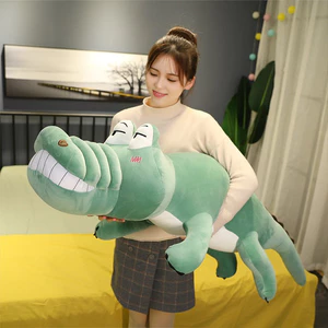Gối Ôm Cho Bé, Gấu Bông Cá Sấu Mặt Ngáo, Chất Liệu Cao Cấp, Mềm Mại Dài 60Cm