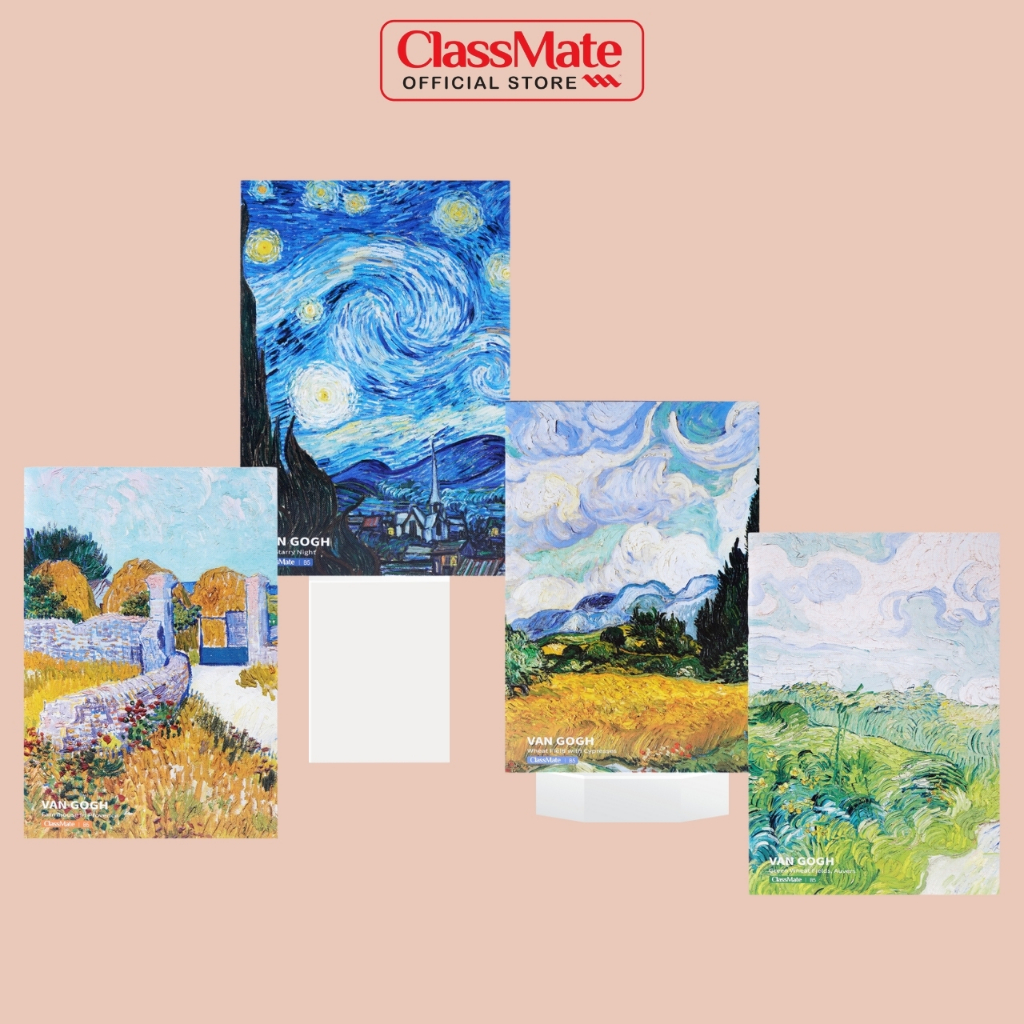 Vở Kẻ Ngang 120 Trang Classmate Vở Viết B5 70gsm Bìa Van Gogh Chống Nước Cho Học Sinh Sinh Viên Ghi Chép Bài NB5-12-0302