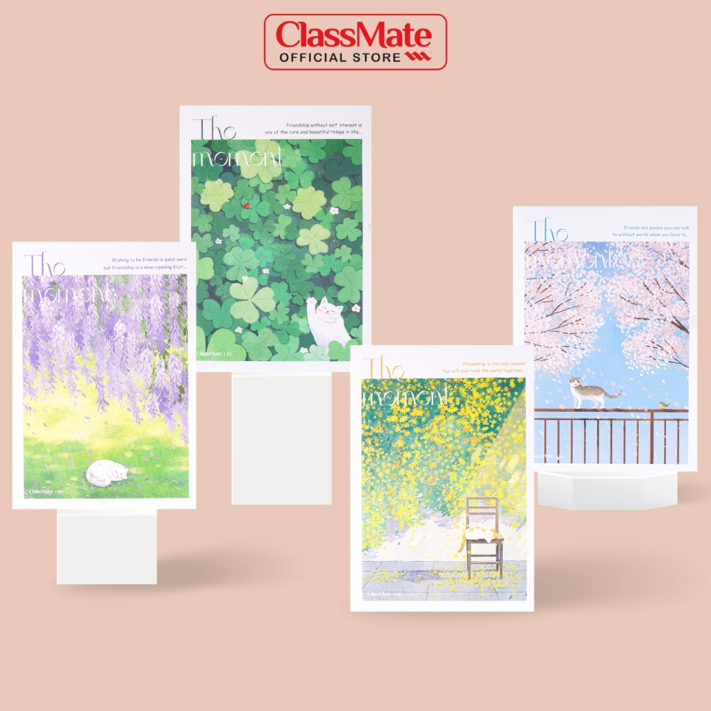 Vở B5 80 Trang Classmate Tập Vở Dòng Kẻ Ngang Có Chấm 60gsm Tập Ghi Chép Thiết Kế The Moment Bìa Chống Nước NB5-08-0203