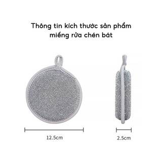 Combo 3 miếng bọt biển rửa chén 3 lớp - giẻ cọ xoong nồi đa năng tạo bọt tiện lợi #A257