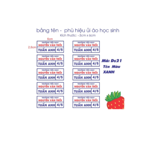 Hình ủi nhiệt quần áo in tên logo phù hiệu học sinh các trường theo yêu cầu, ủi tại nhà bằng bàn ủi