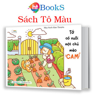 Sách Tô Màu- Tớ Có Nuôi Một Chú Mèo Cam Với 30 Chủ Đề Phong Phú Đa Dạng Dành Cho Cả Nguời Lớn Và Trẻ Em
