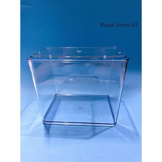 Bể Cá Betta Mica Siêu Trong HIện Đại 17x13x15cm (Có Nắp Nhựa Mica)