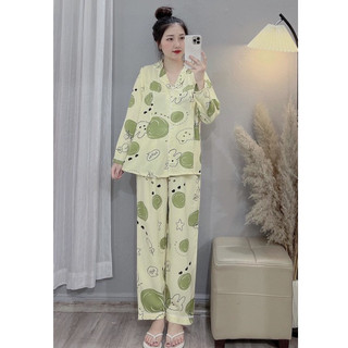 Bộ Bầu Bộ Sau Sinh - BỘ DÀI LANH CỔ PIZAMA - 7 MÀU , Mềm Mịn Mát ,7 Màu { Freeship }
