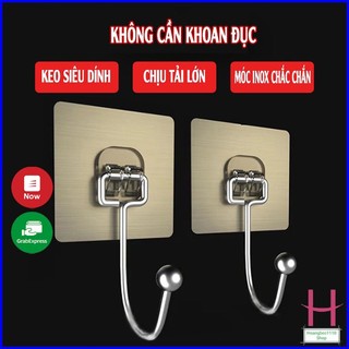 Móc dán tường inox siêu dính chịu lực cao,móc dính treo tường ko cần khoan đục đa năng tiện ích { H }