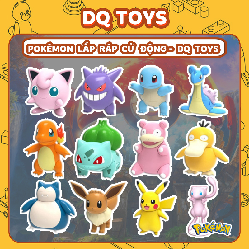 Mô hình Pokemon lắp ráp dạng kit dễ thương decor bàn học bàn làm việc ...