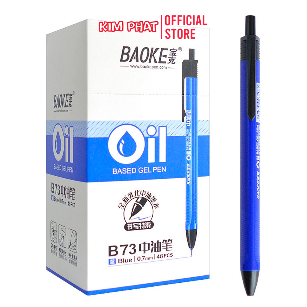 Combo Hộp 48 Cây Bút Bi Dầu 0.7mm Baoke B73 | Shopee Việt Nam