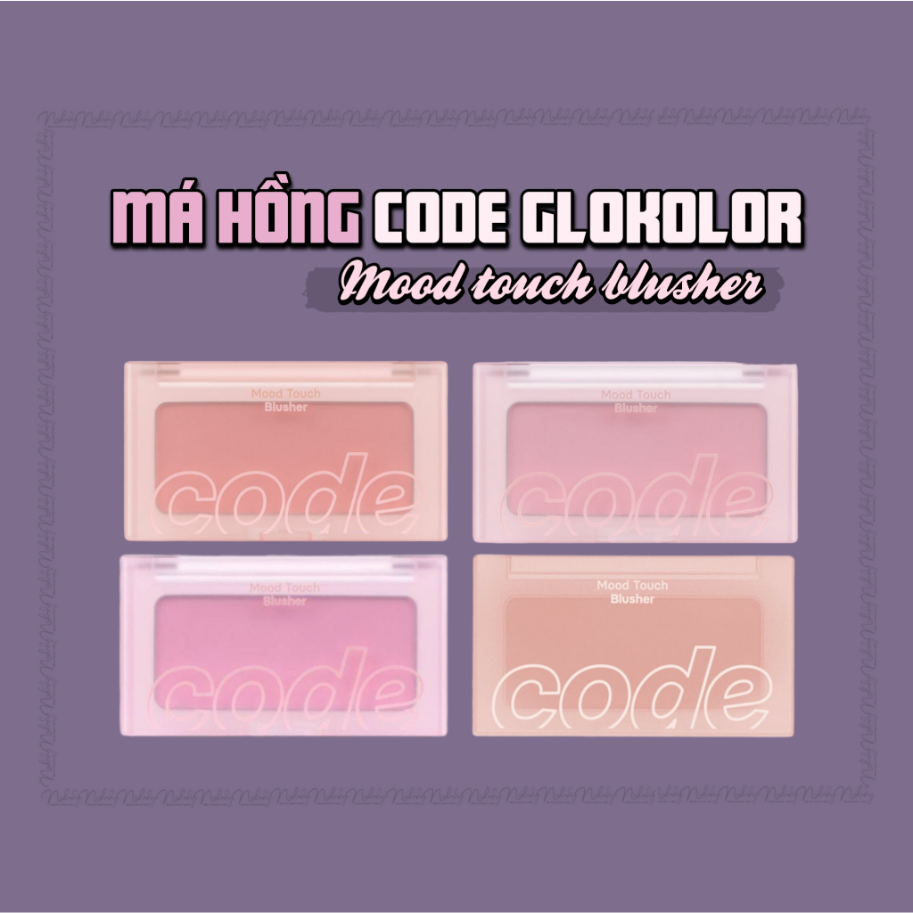 (HSD 06/2026) Má hồng Code Glokolor Mood Touch Blusher 3.5g | Shopee ...