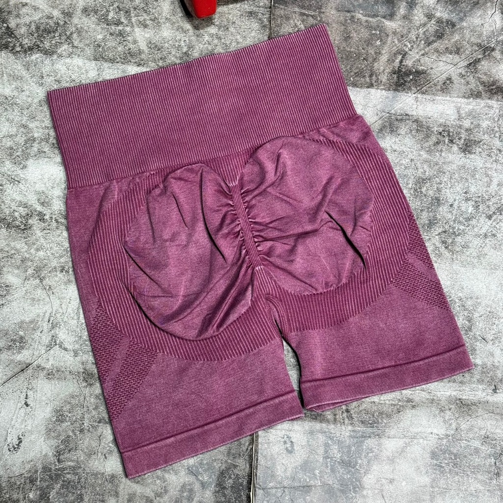 Quần đùi tập gym chun mông loang,yoga cao cấp GB113