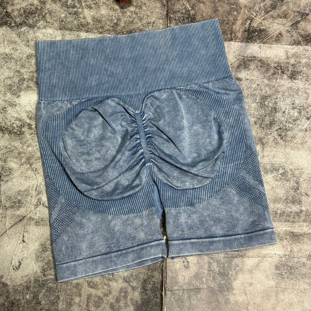 Quần đùi tập gym chun mông loang,yoga cao cấp GB113