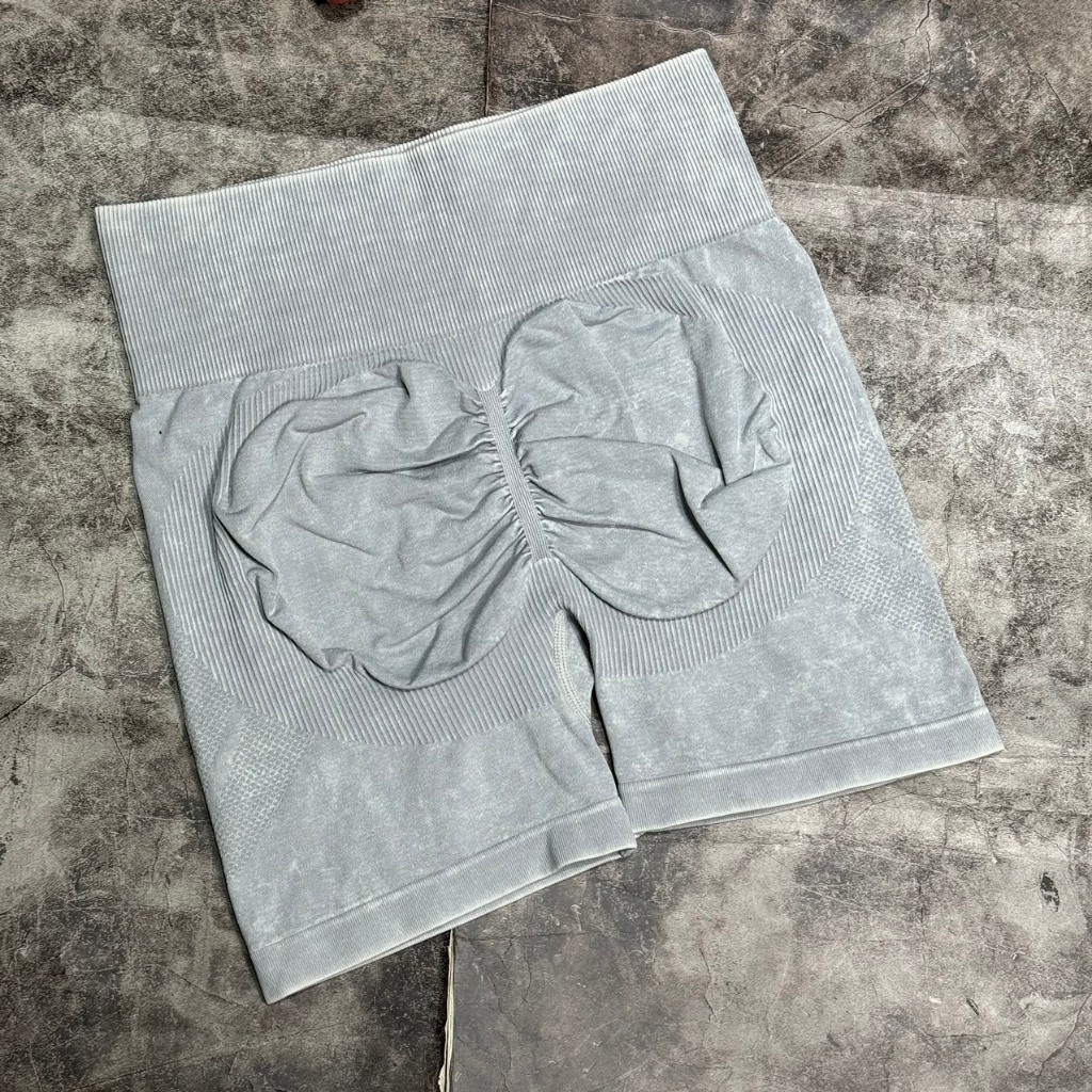 Quần đùi tập gym chun mông loang,yoga cao cấp GB113