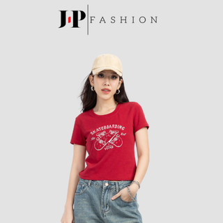Áo Thun Form Ôm Cổ Tròn Tay Ngắn JP FASHION Chất Thun Co Dãn Mát Nhẹ, áo thun tay ngắn form slim 10209785