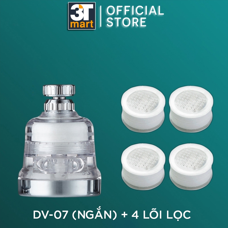 Ảnh Đầu vòi rửa bát chén tăng áp LỌC KHỬ CLO DƯ điều hướng xoay 360 độ 3 chế độ nước C'MON DV-07 2