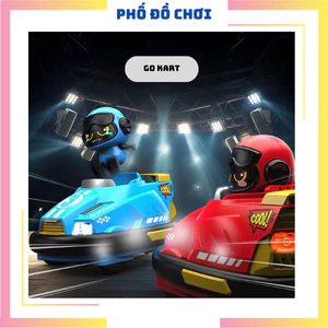 Bộ Đồ Chơi Xe Đụng Go Cart, Kèm Bộ Điều Khiển Từ Xa 2.4 Ghz, Bộ Đồ Chơi Nhóm Cho Các Bé Chơi Chung, Quà Tặng Hot Cho Bé