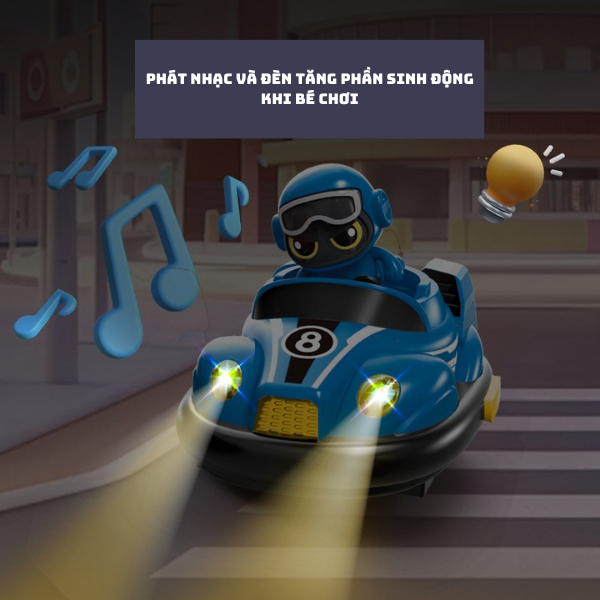 Bộ Đồ Chơi Xe Đụng Go Cart, Kèm Bộ Điều Khiển Từ Xa 2.4 Ghz, Bộ Đồ Chơi Nhóm Cho Các Bé Chơi Chung, Quà Tặng Hot Cho Bé