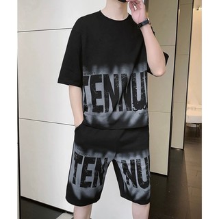 Bộ Nam Hè - Đồ Bộ Nam Ngắn Tay Phối Chữ Loang TENNU Chất Vải Thun Lạnh Thể Thao Cotton Cao Cấp Co Dãn 4 Chiều Cực Chất