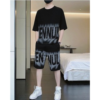 Bộ Nam Hè - Đồ Bộ Nam Ngắn Tay Phối Chữ Loang TENNU Chất Vải Thun Lạnh Thể Thao Cotton Cao Cấp Co Dãn 4 Chiều Cực Chất