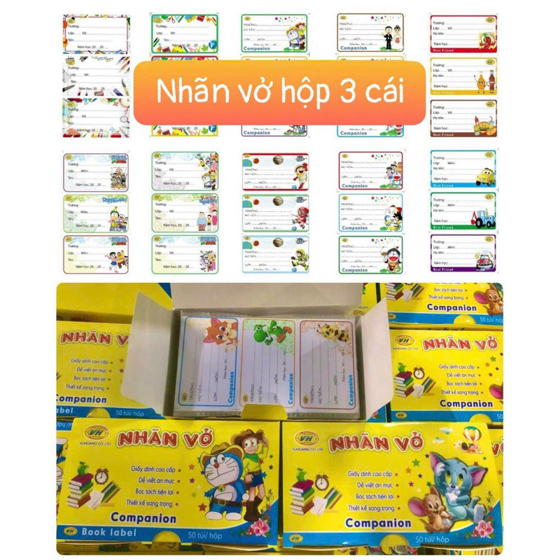Combo 24 chiếc nhãn vở