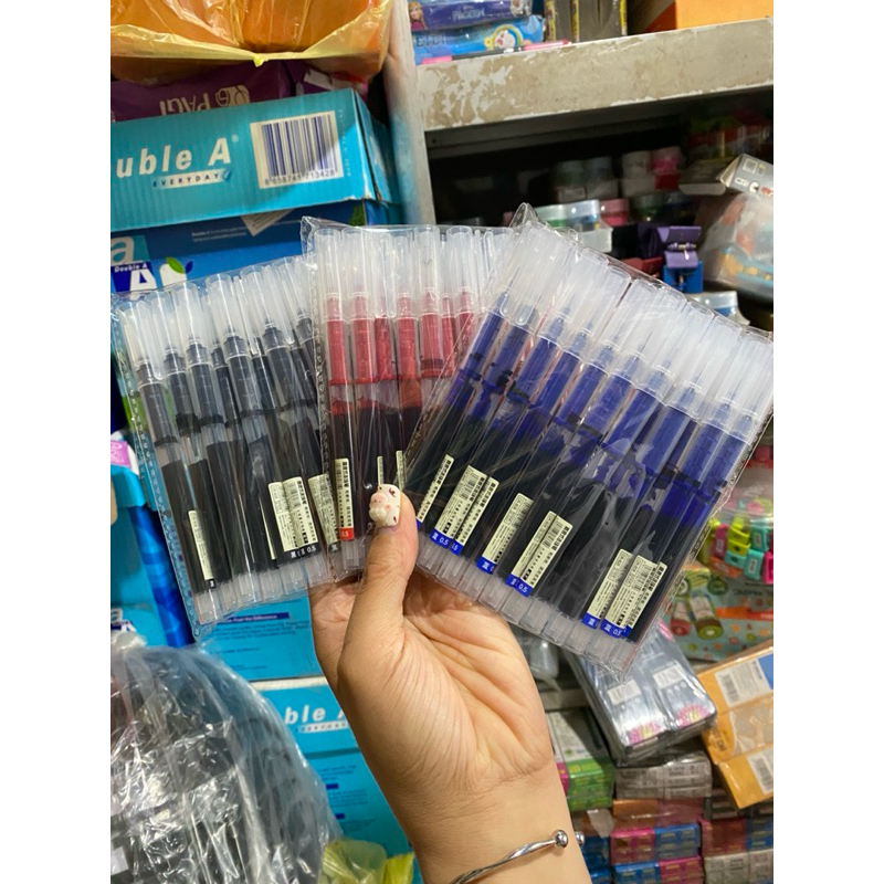 Combo 5 bút bi nước ngòi kim viết mực nhanh khô phù hợp với mọi lứa tuôi