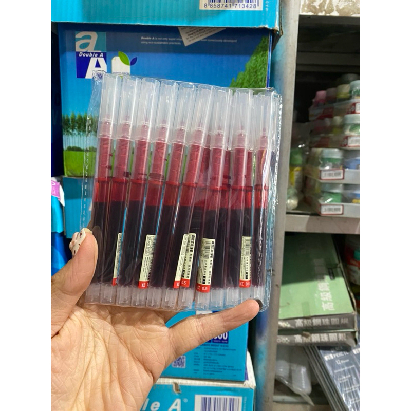 Combo 5 bút bi nước ngòi kim viết mực nhanh khô phù hợp với mọi lứa tuôi