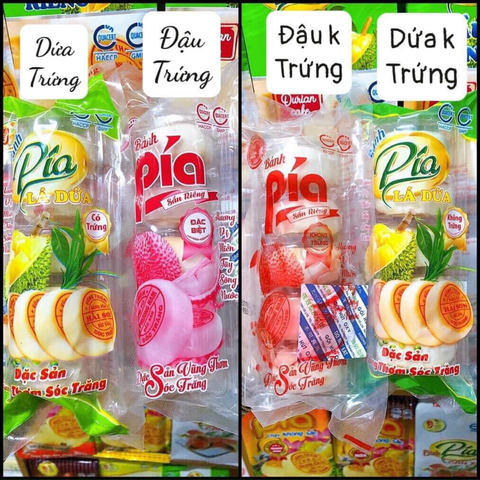 1 gói bánh pía mini 130gr gồm 5 bánh nhỏ vị lá dứa sầu riêng và đậu ...