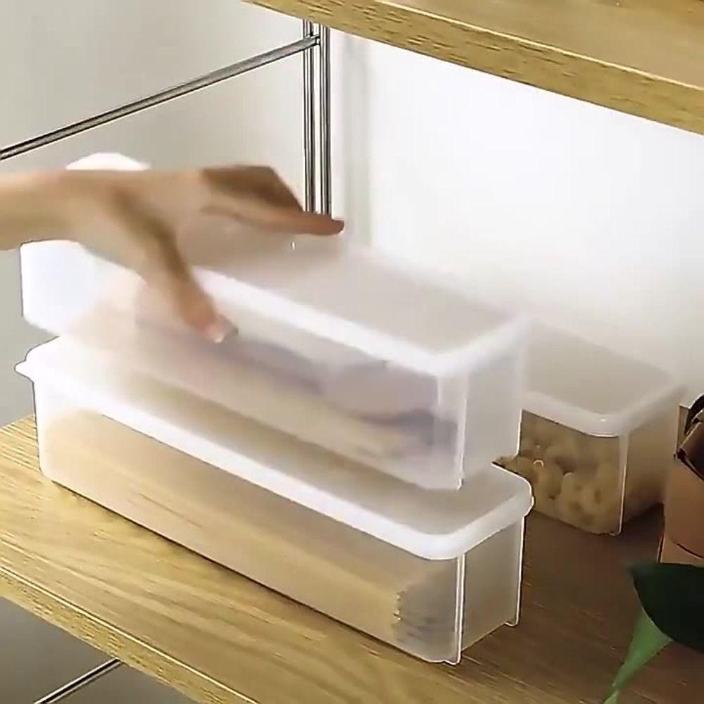 Hộp Đựng Mì Ý 4 Màu Trong Suốt Kèm Nắp Đậy Tiện Dụng Cho Nhà Bếp
