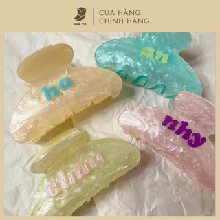 Kẹp Tóc Càng Cua Xà Cừ NHÀ CÚ Custom Tên Chất Liệu Acrylic Thời Trang Cho Nữ Hot Trend 5795