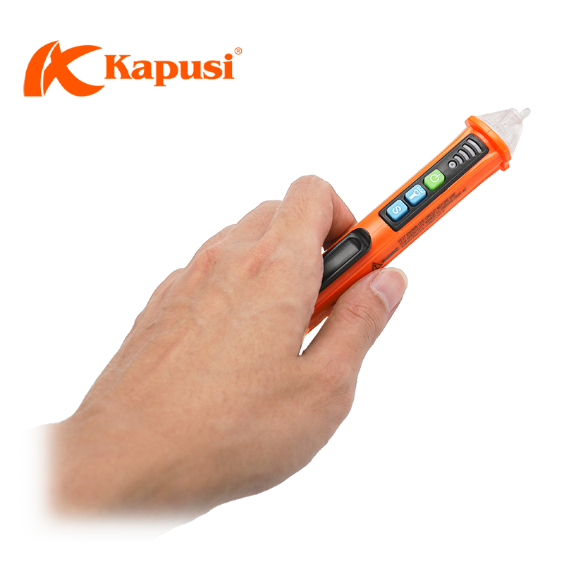 Bút thử điện, dò thông mạch âm tường cảm ứng có đèn KAPUSI K-9060 đo điện áp 90-1000VAC